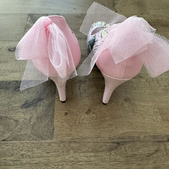 Iron Fist Women's Grave Dancer Platform Pump peep toe size 7 Zombie lace bow 6 - Picture 5 of 10